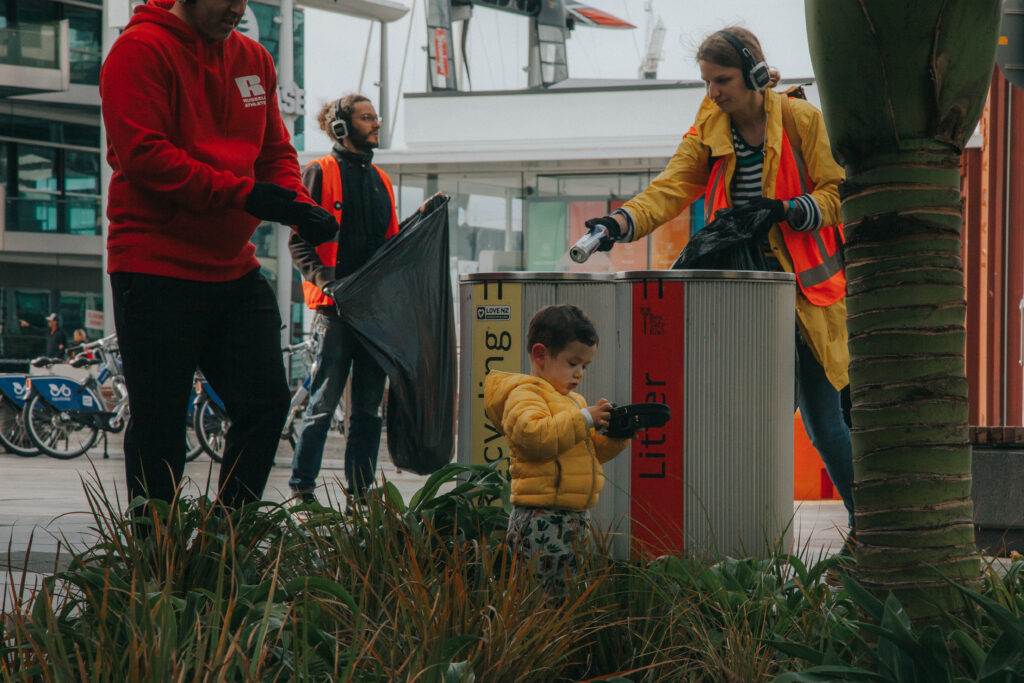 family-friendly silent disco city clean up